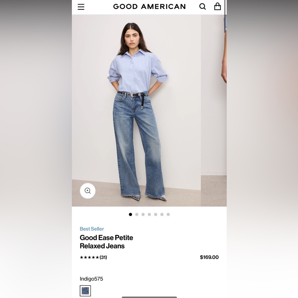 Good American Indigo Blue Flare Jeans
